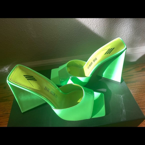 Shoes - The Attico Sandal heel fluo green.